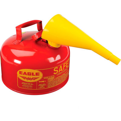 Eagle Type I Safety Can - 2 Gallon with Funnel - Red, UI-20-FS