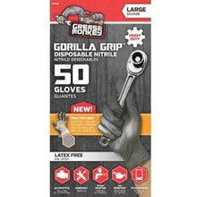 Load image into Gallery viewer, Grease Monkey 27502-16 Gorilla Grip Nitrile Disposable Gloves, Large, 50-Count
